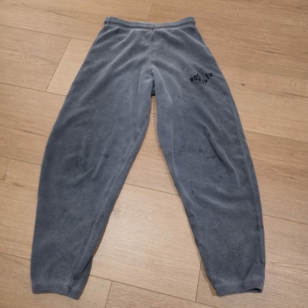 Vintage Body Alive Corduroy Jogger‎ Pants Mens S Blue Gym Beach Bodybuilding